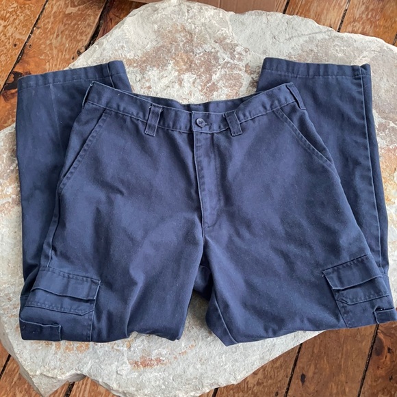 Dickies Pants Dickies 34x3 Dark Blue Cargo Work Pants Utility Construction Uniform Poshmark